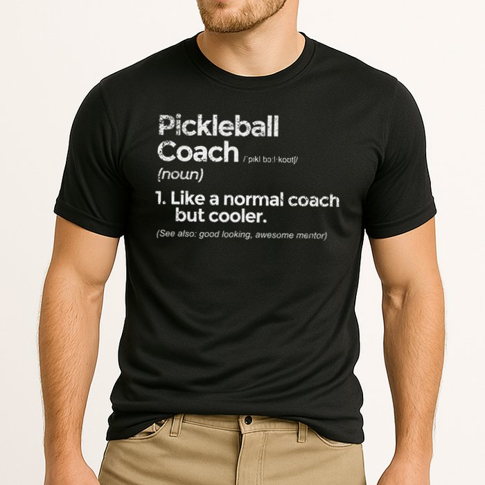 Pickleball Coach Definition Funny Gift Cooling Performance Crew T-Shirt