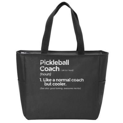 Pickleball Coach Definition Funny Gift Zip Tote Bag