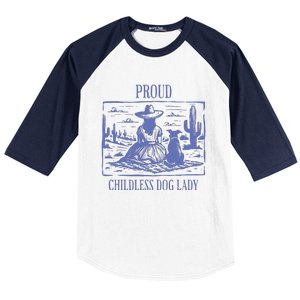 Proud Childless Dog Lady Baseball Sleeve Shirt