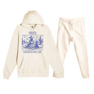 Proud Childless Dog Lady Premium Hooded Sweatsuit Set