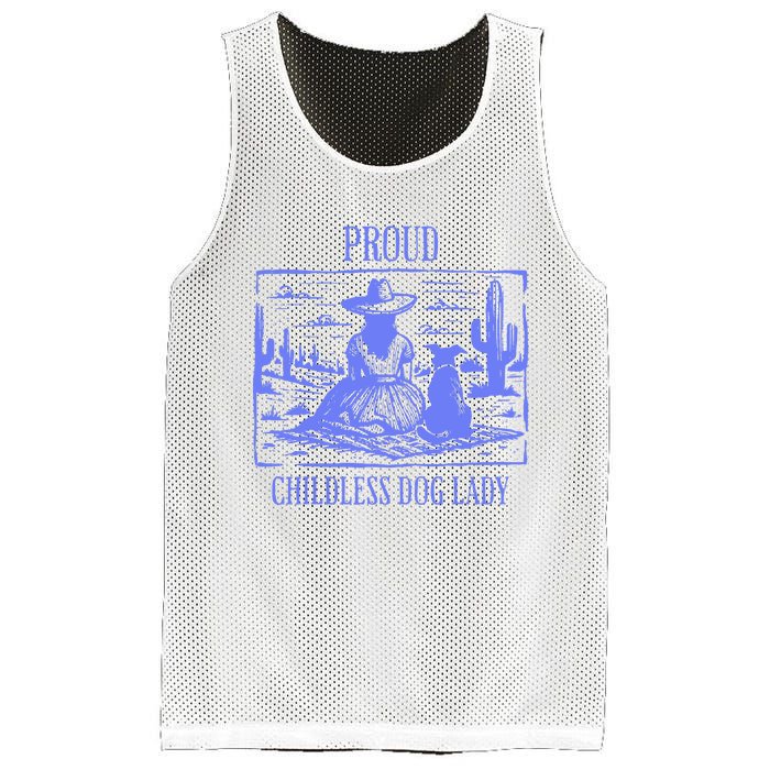 Proud Childless Dog Lady Mesh Reversible Basketball Jersey Tank