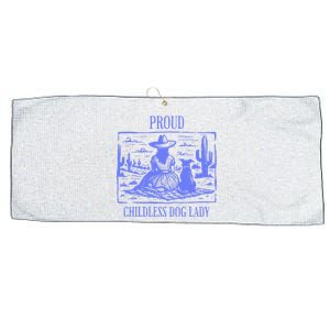 Proud Childless Dog Lady Large Microfiber Waffle Golf Towel