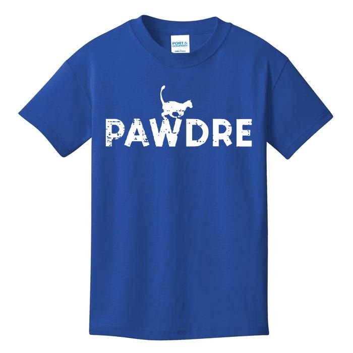 Pawdre Cat Dad Cute Fur Papa Fathers Day Kids T-Shirt