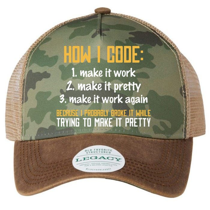 Programmer Coder Developer Programming Coding Legacy Tie Dye Trucker Hat
