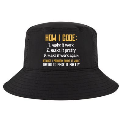 Programmer Coder Developer Programming Coding Cool Comfort Performance Bucket Hat