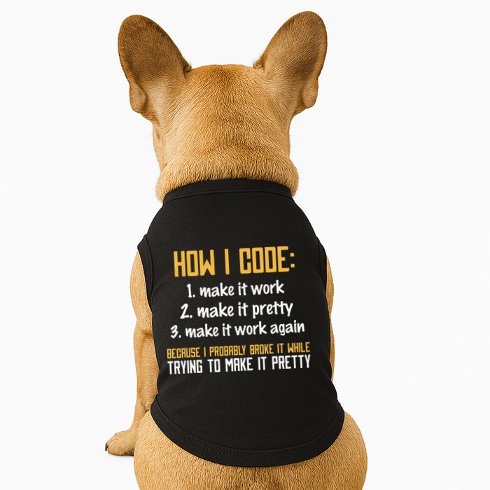 Programmer Coder Developer Programming Coding Doggie Tank