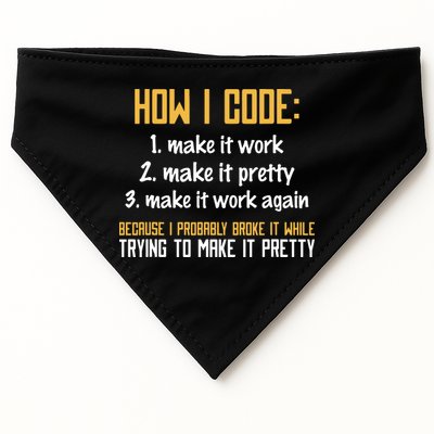 Programmer Coder Developer Programming Coding USA-Made Doggie Bandana