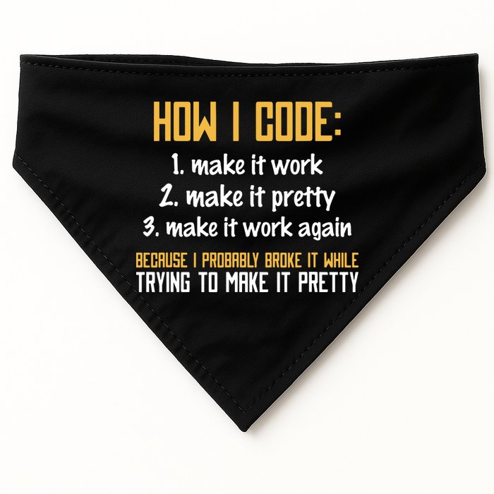 Programmer Coder Developer Programming Coding USA-Made Doggie Bandana