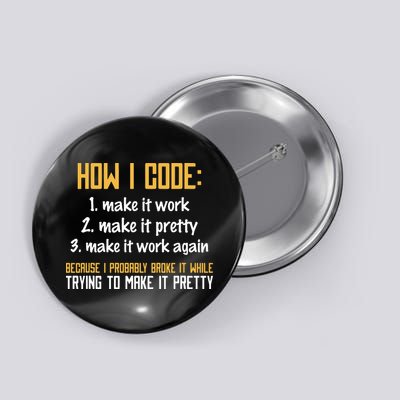 Programmer Coder Developer Programming Coding Button