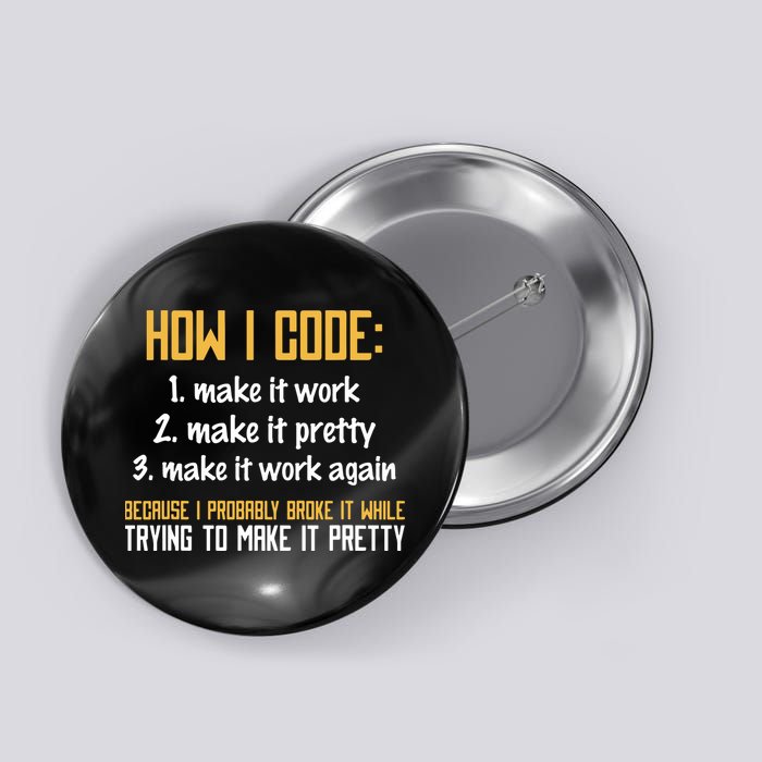 Programmer Coder Developer Programming Coding Button