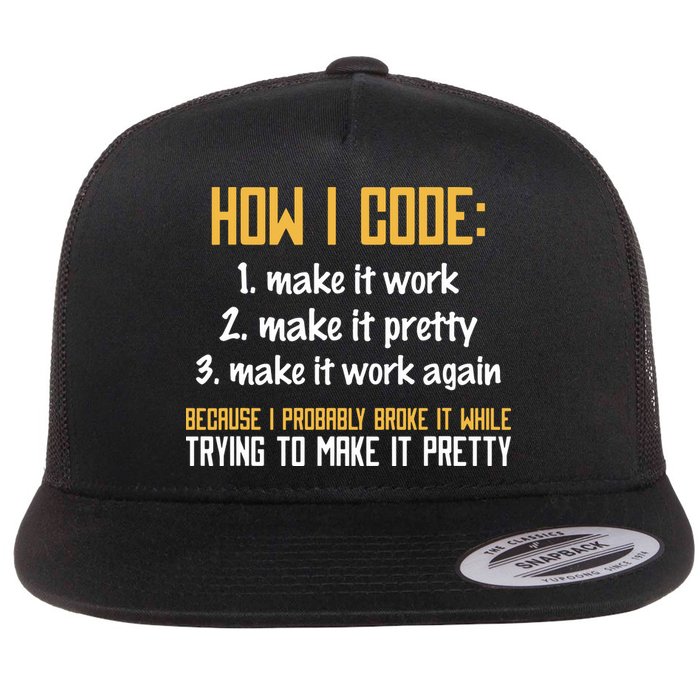 Programmer Coder Developer Programming Coding Flatbill Hat