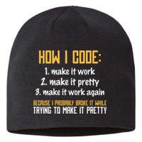 Programmer Coder Developer Programming Coding Sustainable Beanie