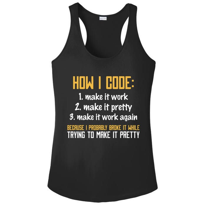 Programmer Coder Developer Programming Coding Ladies PosiCharge Competitor Racerback Tank