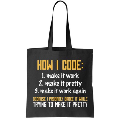 Programmer Coder Developer Programming Coding Bag