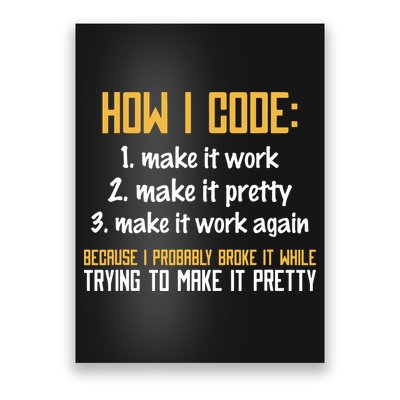 Programmer Coder Developer Programming Coding Poster