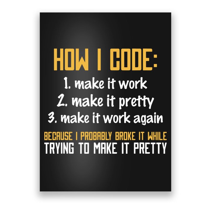 Programmer Coder Developer Programming Coding Poster