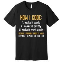 Programmer Coder Developer Programming Coding Premium T-Shirt