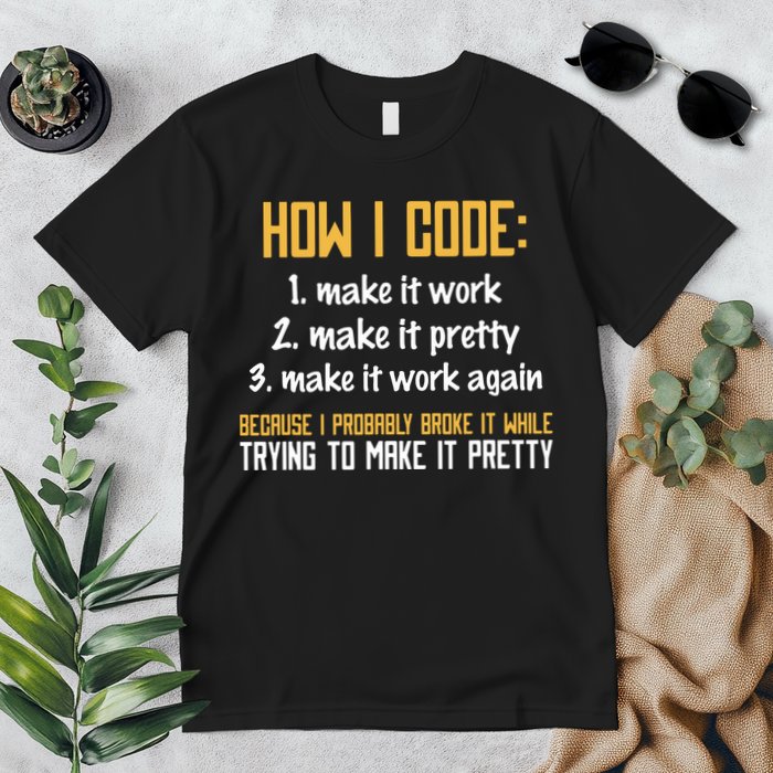 Programmer Coder Developer Programming Coding Premium T-Shirt