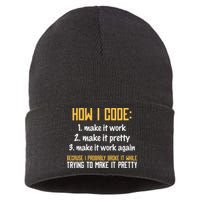 Programmer Coder Developer Programming Coding Sustainable Knit Beanie