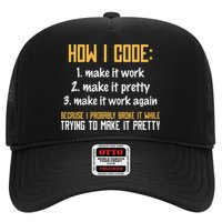 Programmer Coder Developer Programming Coding Trucker Hat