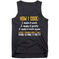 Programmer Coder Developer Programming Coding Tank Top