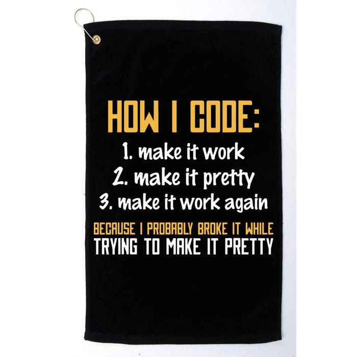 Programmer Coder Developer Programming Coding Golf Towel