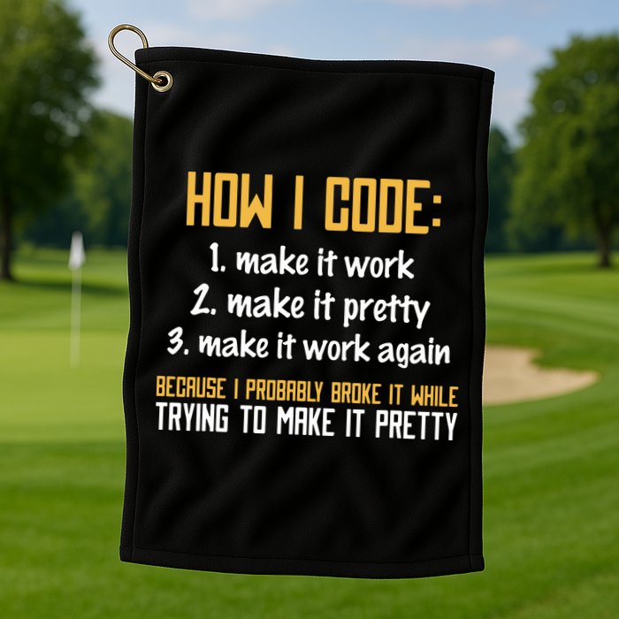 Programmer Coder Developer Programming Coding Golf Towel