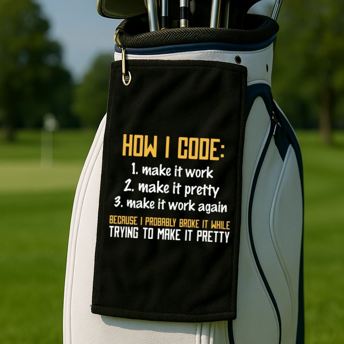 Programmer Coder Developer Programming Coding Golf Towel