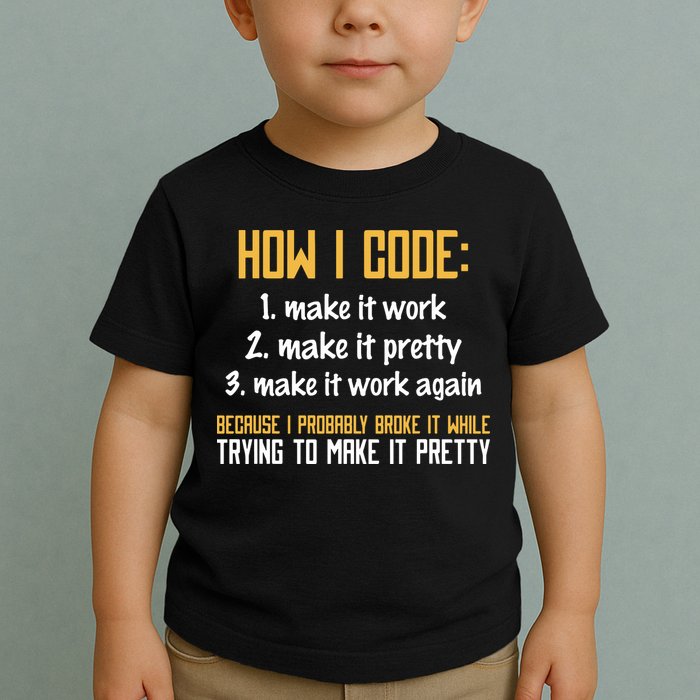 Programmer Coder Developer Programming Coding Toddler T-Shirt