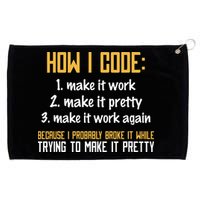 Programmer Coder Developer Programming Coding Grommeted Golf Towel