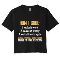 Programmer Coder Developer Programming Coding Crop Top