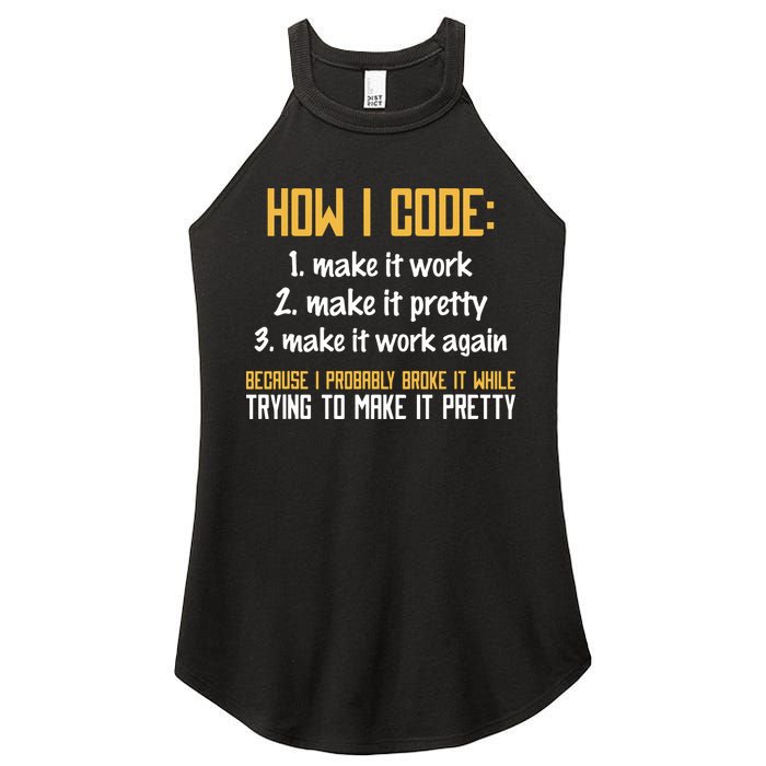 Programmer Coder Developer Programming Coding Women's Perfect Tri Rocker Tank