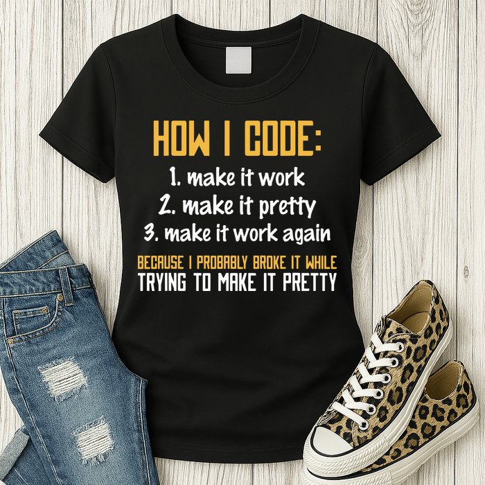 Programmer Coder Developer Programming Coding Womens T-Shirt
