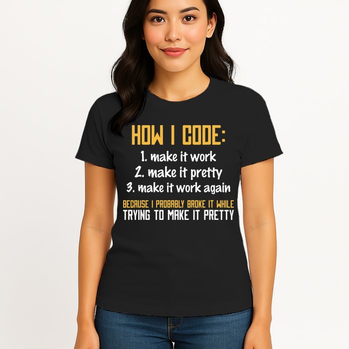 Programmer Coder Developer Programming Coding Womens T-Shirt