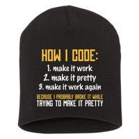 Programmer Coder Developer Programming Coding Short Acrylic Beanie