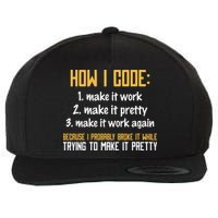 Programmer Coder Developer Programming Coding Wool Snapback Cap