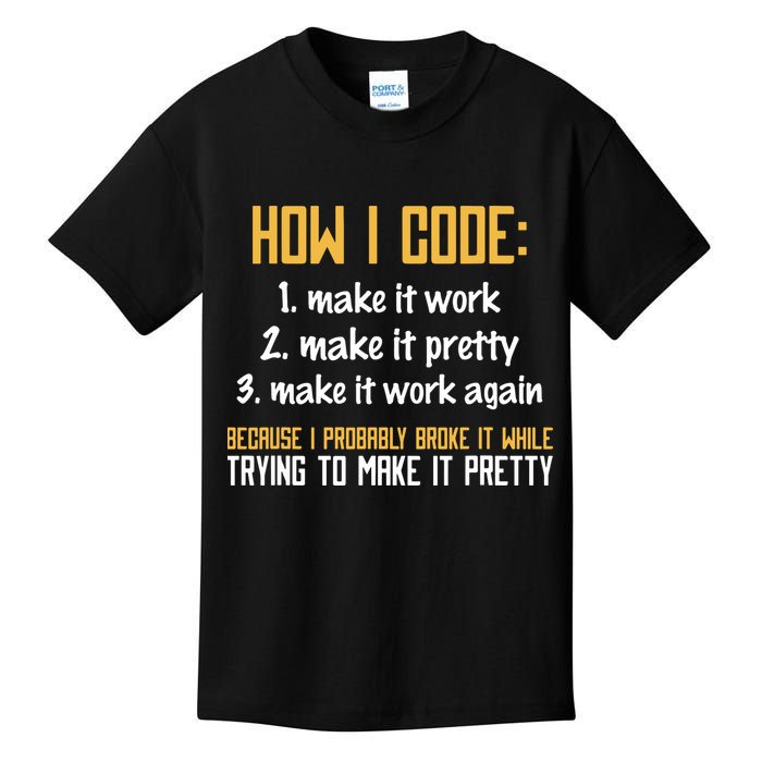 Programmer Coder Developer Programming Coding Kids T-Shirt
