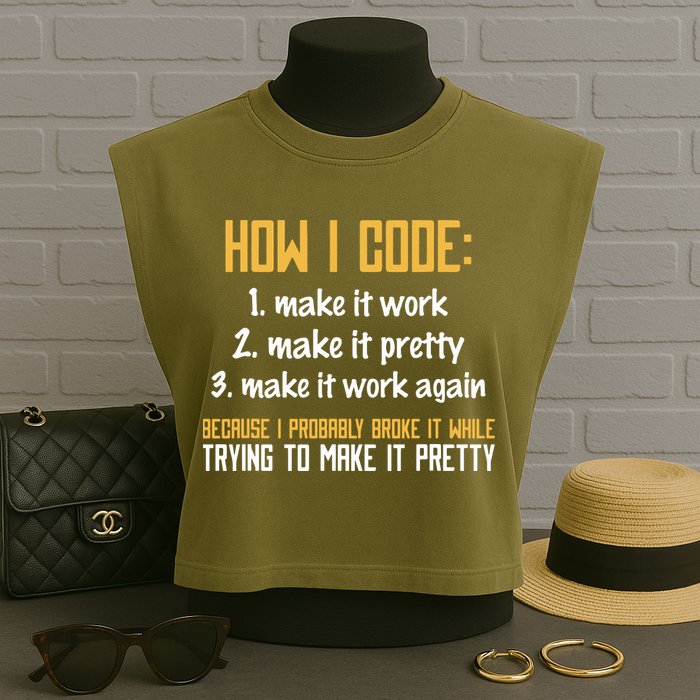 Programmer Coder Developer Programming Coding Garment-Dyed Women's Muscle Tee