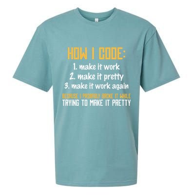 Programmer Coder Developer Programming Coding Sueded Cloud Jersey T-Shirt