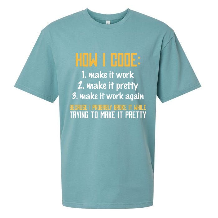 Programmer Coder Developer Programming Coding Sueded Cloud Jersey T-Shirt