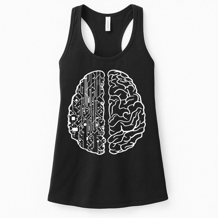 Programmer Coder Developer Programming Brain Programmer Women's Racerback Tank