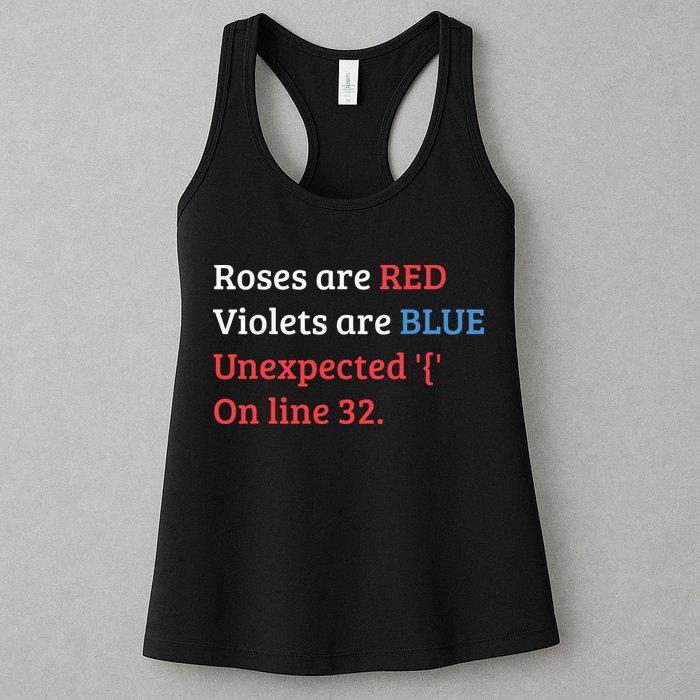 Programmer Coder Developer Programming Software Engineer Women's Racerback Tank