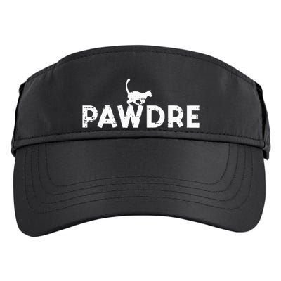 Pawdre Cat Dad Cute Fur Papa Fathers Day Pet Paw Daddy Adult Drive Performance Visor