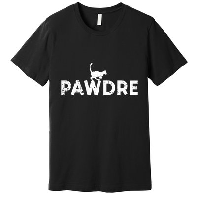 Pawdre Cat Dad Cute Fur Papa Fathers Day Pet Paw Daddy Premium T-Shirt