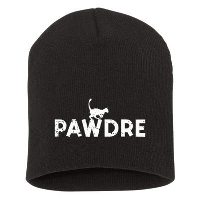 Pawdre Cat Dad Cute Fur Papa Fathers Day Pet Paw Daddy Short Acrylic Beanie