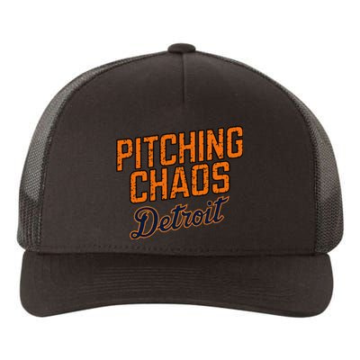 Pitching Chaos Detroit Yupoong Adult 5-Panel Trucker Hat