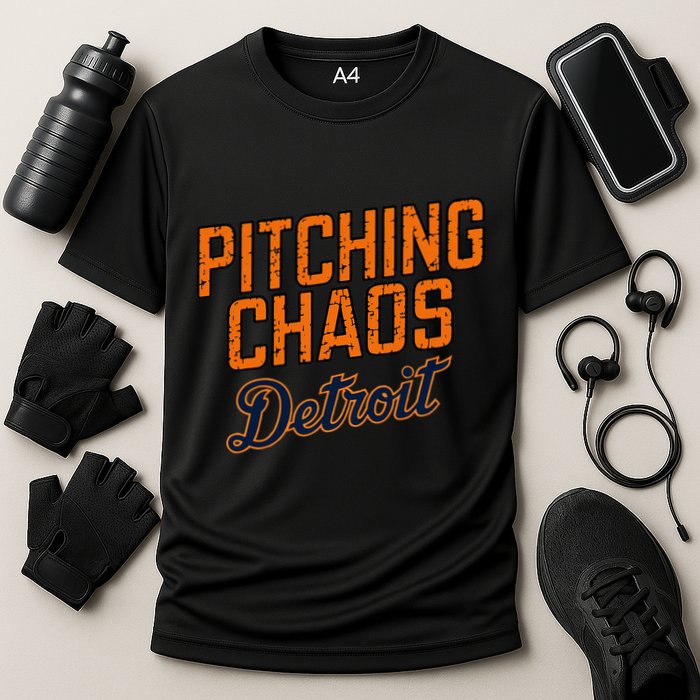 Pitching Chaos Detroit Cooling Performance Crew T-Shirt