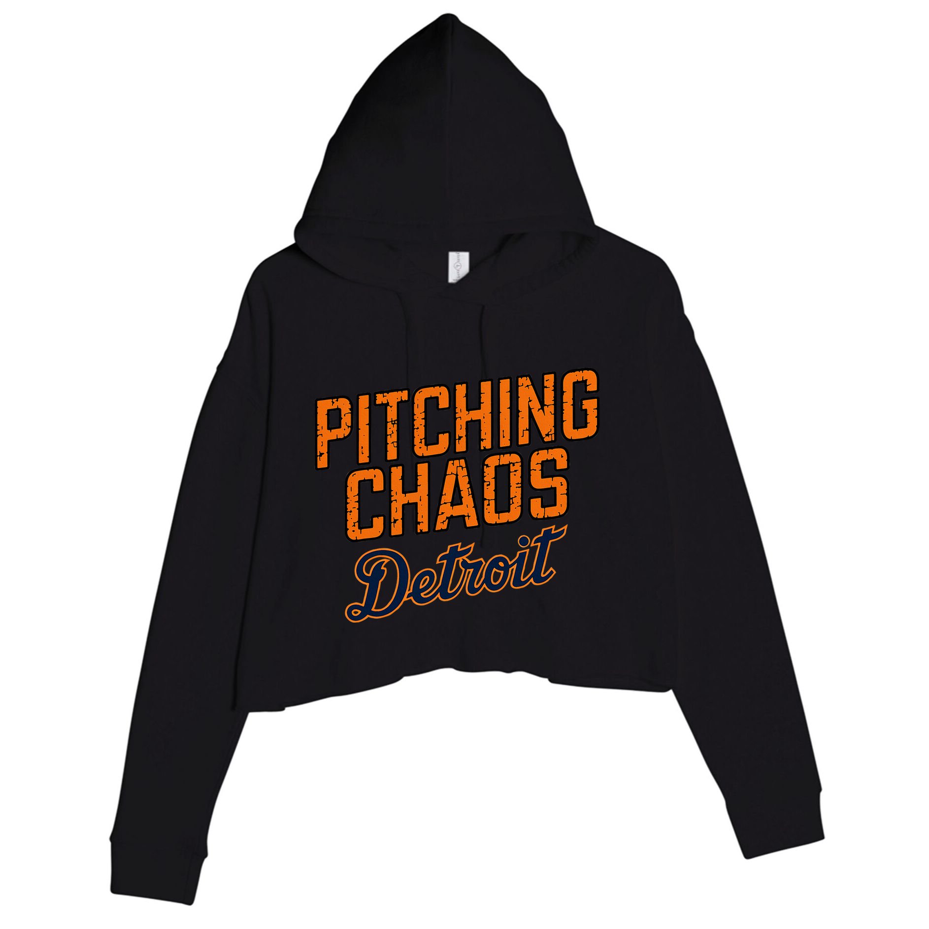 Pitching Chaos Detroit Crop Fleece Hoodie