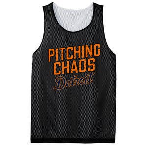 Pitching Chaos Detroit Mesh Reversible Basketball Jersey Tank