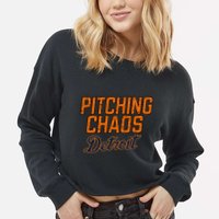 Pitching Chaos Detroit Cropped Pullover Crew